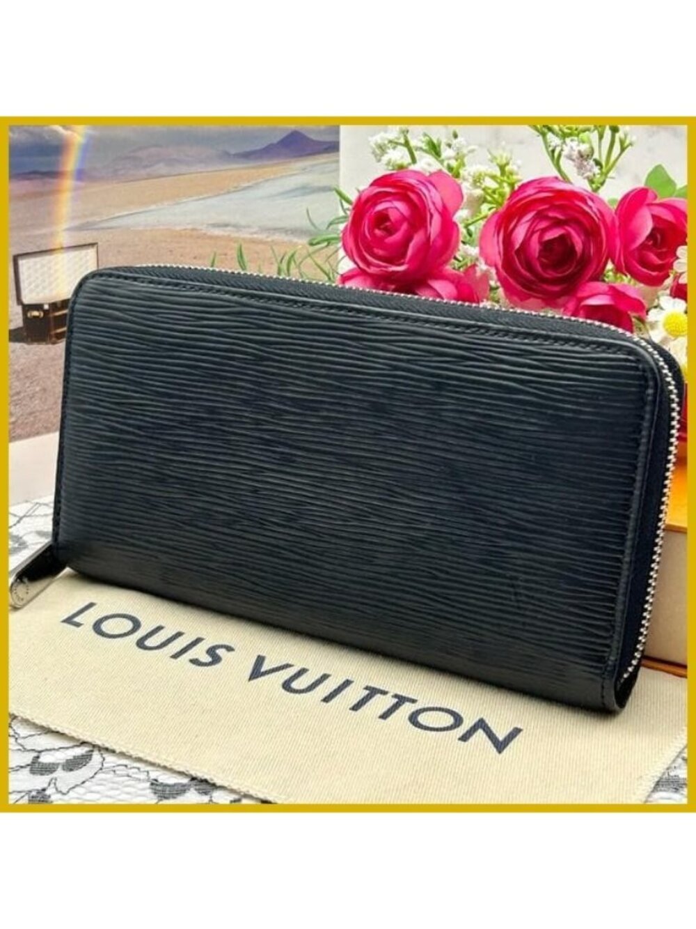 Louis Vuitton Epi Zippy Wallet Noir